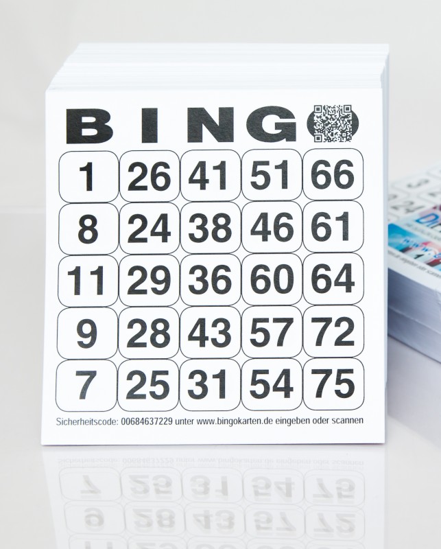 Bingolose Und Bingokarten Fur Ihre Veranstaltung Oder Fur Zuhause Bingokarten Von Diprint
