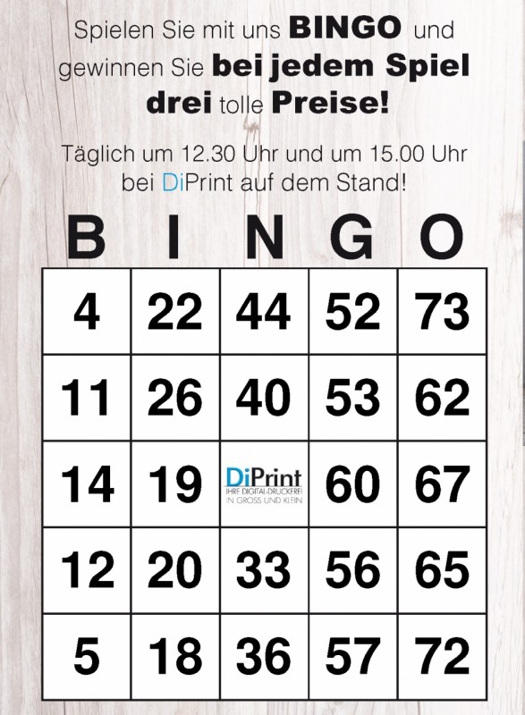 Bingolose Und Bingokarten Fur Ihre Veranstaltung Oder Fur Zuhause Bingokarten Von Diprint